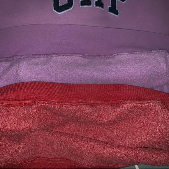 Women’s Junior M VICTORIA SECRET PINK GAP Vintage Pullover Hoodies Red Lavender - Picture 10 of 15